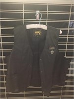 Leather Vest w/ Harley Patch On Back - Size 50