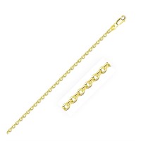 14k Gold Diamond Cut Cable Link Chain
