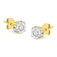 10k Gold-pl .50ct Diamond Stud Earrings