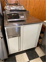 30" Stainless Worktop Metal Cabinet w/ Trash Can