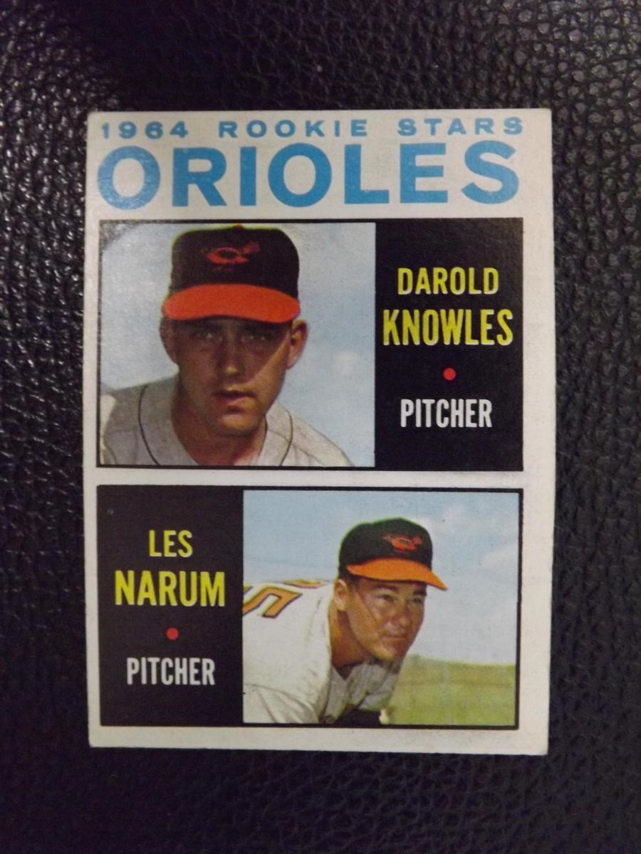 1964 TOPPS #418 KNOWLES NARUM ORIOLES RC