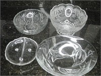 Assorted Glass & Crystal Serving Bowls