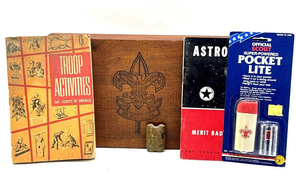 Vintage Boy Scouts of America Wood Box, BSA Troop