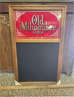 Vintage Old Milwaukee Beer Sign w Chalkboard