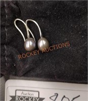 Sterling and pearl earrings