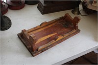Unique Wood Serving Tray with Horses