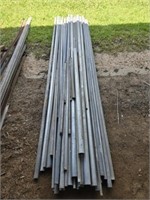 Large stack of metal pipes