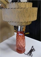 VINTAGE CRANBERRY GLASS TABLE LAMP