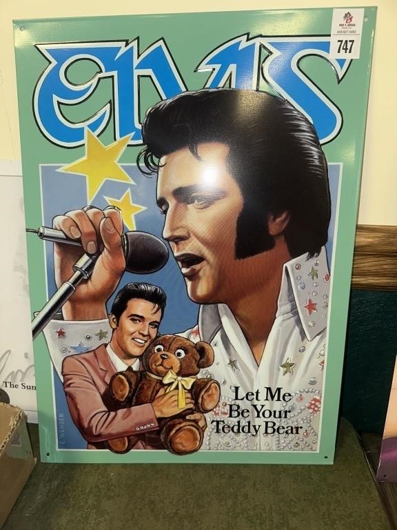 Elvis metal sign