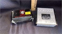 Gorham Crystal & Royal Silverplate Napkin Rings