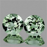 Natural Green Amethyst Pair 8.00 MM[Flawless-VVS]