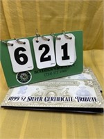 (3) $2 Silver Certificate Tributes