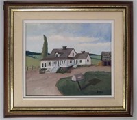Soucy, Naive Country House Landscape, Oil