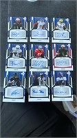 9 Cards Sage Football Auto Lot: Matthew Jones, Kas