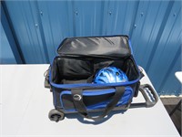 T Zone Bowling Ball with nice carry/roller Bag