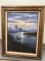 Original by Cross 1980 Canadian geese landing on l