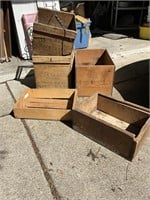 vintage wood boxes