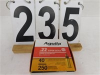 Aguila .22 Super Extra  250 Cartridges (New)