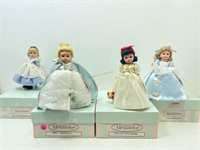 4 Madame Alexander collectible dolls with boxes.