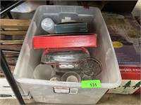 BIN OF MISC KITCHEN / BAKING DISHES ETC