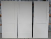 (3) Solid core wood interior door slabs, all 32"
