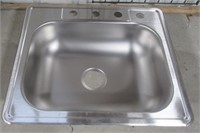 Dayton stainless steel sink, 25"W x 22"D.