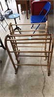 2 WOOD QUILT RACKS