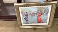 VICTORIAN STREET SCENE & SILVER FRAME