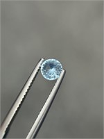 0.60 carats Round shape natural Swiss Blue Topaz