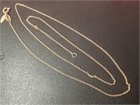 18in 585 14k Rose Gold Angara Necklace 1.36 Grams