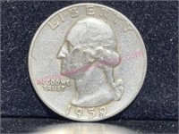 1959 Washington Silver Quarter (90% silver)