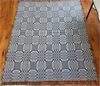 Woven Coverlet from Boone N.C. 70 X 52 inches