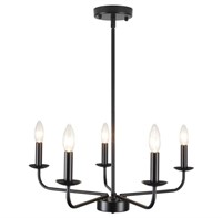 5 LIGHT CANDLE STYLE CHANDELIER BLACK $78