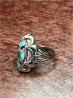 Sterling Silver .925 Colorful Turquoise Ring Size