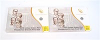 2- 2013 Proof Presidentail dollar sets