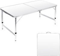 Moosinily Folding Camping Table  4 Ft Aluminum Fol