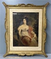 Victorian Portrait Print Ornate Frame