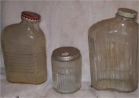 Tea jar and two refrigerator water jars