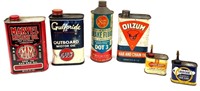 6 Vintage Oil Cans