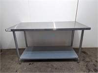 STAINLESS STEEL WORK TABLE, 60" X 30"