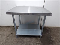 STAINLESS STEEL WORK COUNTER, 36" X 30"