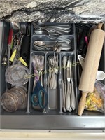 (3) Drawers Of Flatware, Measuring Cups, & More
