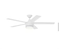 Merwry 52 in. LED Indoor White Ceiling Fan