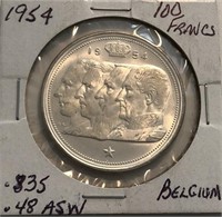 1954 100 Francs Coin