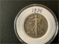 1934 SILVER WALKING LIBERTY HALF DOLLAR