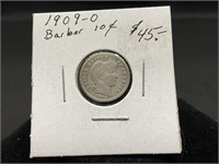 1909-O Barber Dime