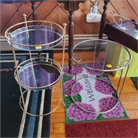 Lot of 2 Glass Side Tables
