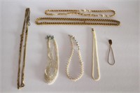 6 Costume Necklaces & 1 Bracelet