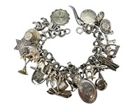 FULL Vintage 925 Charm Bracelet