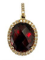 Sydney Bergman Diamond & Garnet Pendant